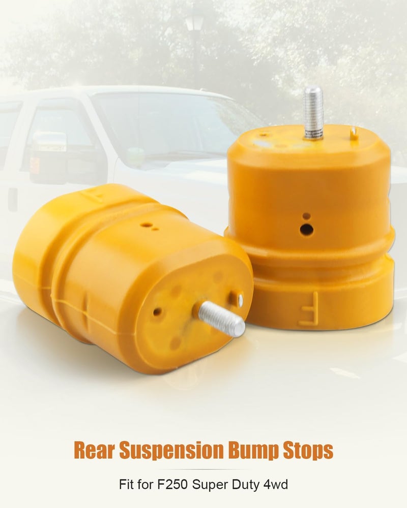 JUWEVAZU قطعتان 8C3Z-4730-F واقي صدمات خلفي مناسبان لفورد F250 F350 سوبر ديوتي 4wd 2008-2011، ممتصات صدمات زنبركية مطاطية مع مسمار مصمم بدقة - Image 2