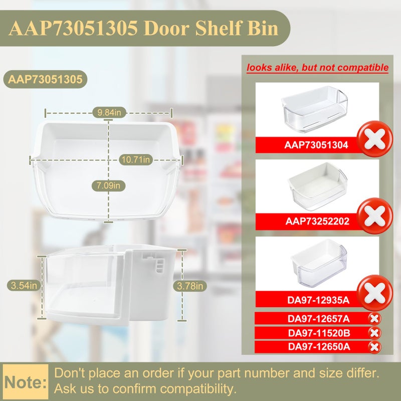 Garsoo AAP73051305، سلة رف الباب متوافقة مع ثلاجات lg و kenmore (بعض الطرازات، وليس كلها): LFCS22520S، LFC22770ST، LFC22770SW، LFC22770SB إلخ، سلة باب بديلة PS11700735، EAP11700735 - Image 2