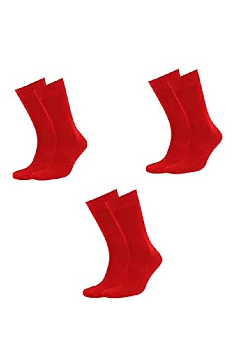 FANY School Red Socks For Kids | Pair of 3