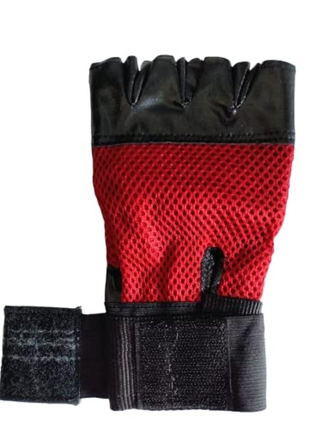 فينوم قفازات رياضية جلدية حمراء اللون من فينوم، مزودة بدعامة للمعصم، مثالية لرفع الأثقال، والتمارين الرياضية، والتدريب المتقاطع، والتمارين الرياضية، مناسبة للرجال والنساء. - Image 3
