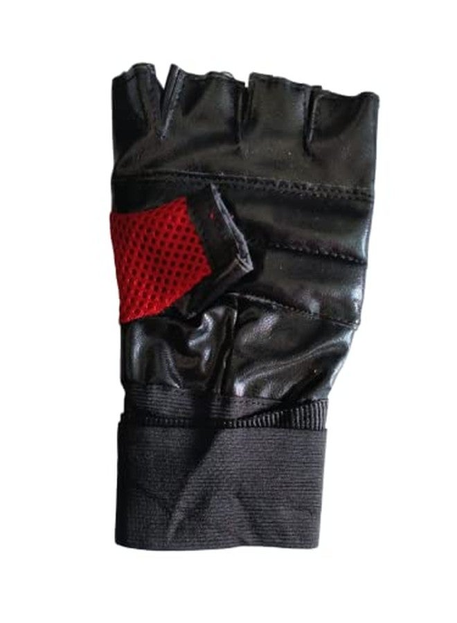 فينوم قفازات رياضية جلدية حمراء اللون من فينوم، مزودة بدعامة للمعصم، مثالية لرفع الأثقال، والتمارين الرياضية، والتدريب المتقاطع، والتمارين الرياضية، مناسبة للرجال والنساء. - Image 4