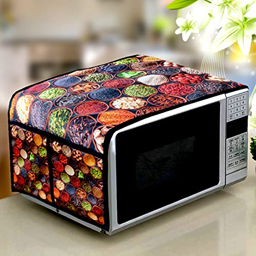 KANUSHI Industries® Fridge Covers/Refrigerator Cover + 1 Pc Handle Cover + 1 Pc Microwave/Oven Cover For Top(FIR+MICRO-DIG-A+1 HANDLE..) - Image 3