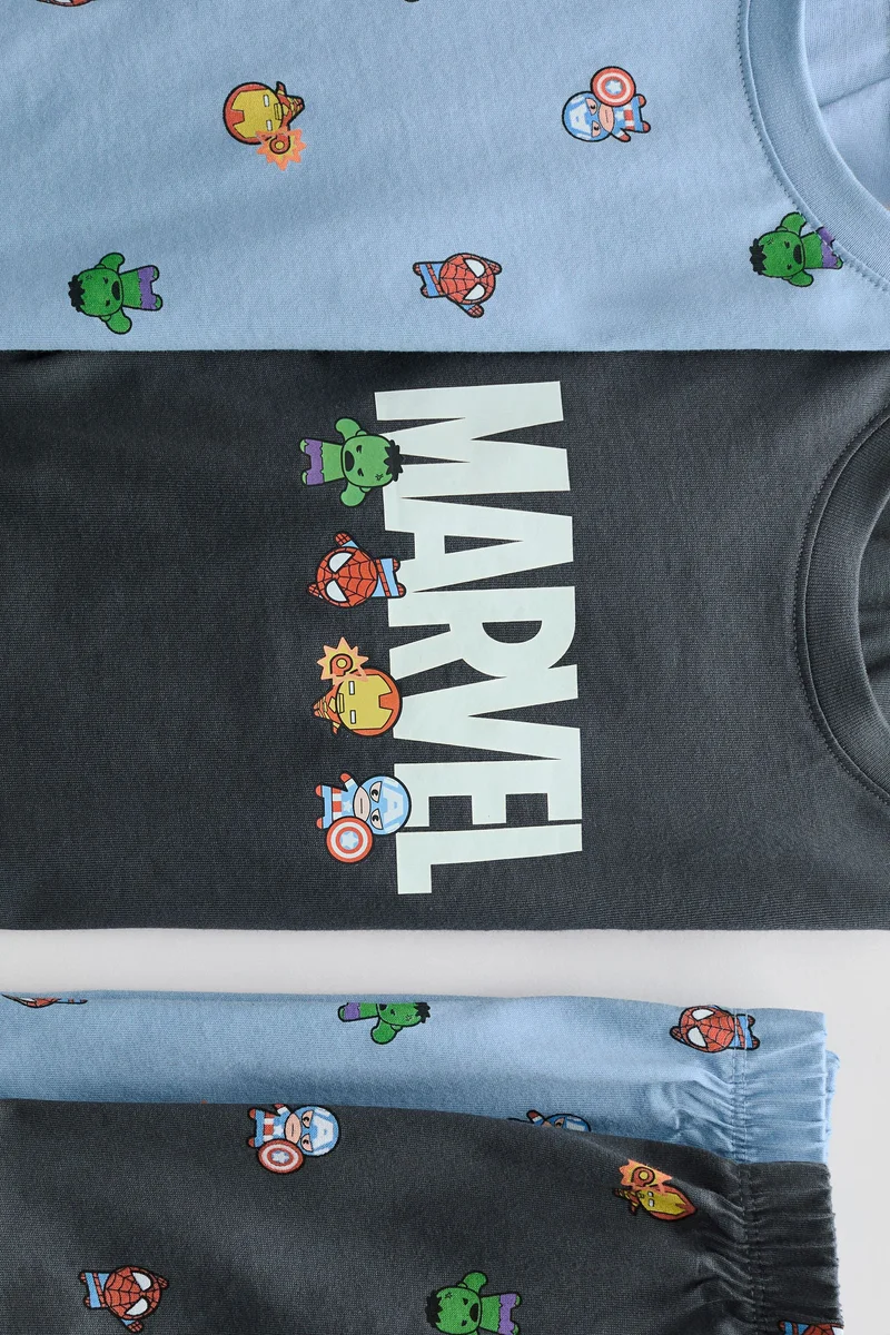 اتش اند ام بيجاما مزينة بطبعة - عبوة من قطعتين