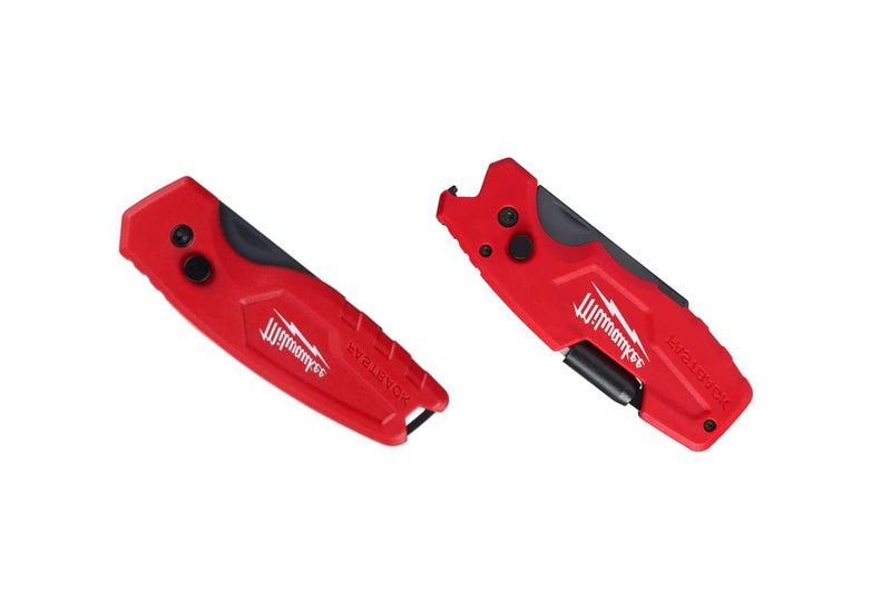 Milwaukee FASTBACK Compact Knife, and FASTBACK 6-in-1 Folding Utility Knives, w/Blade (knife 2pack) Red-black - Image 2