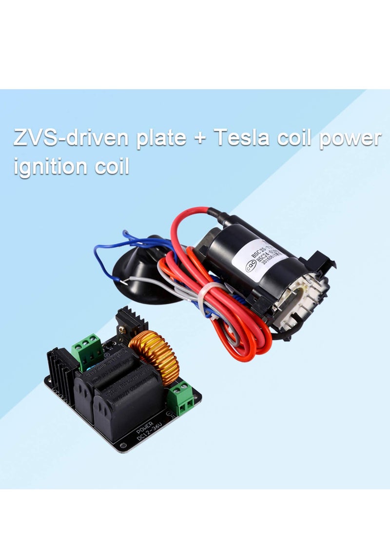 SYOSI - Tesla Coil Driver Board ZVS Tesla Coil Flyback Driver Marx generator Tesla Coil DC 12 to 36V High Voltage Coil Heating Board Module Excitation Circuit Design - Image 1