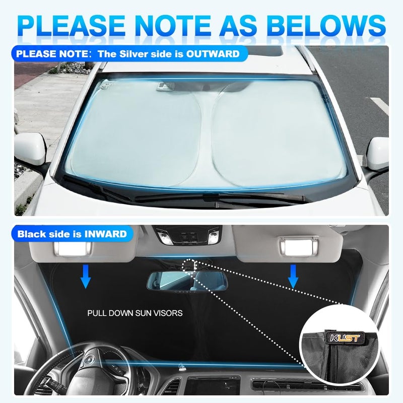 KUST Windshield Sun Shade for Mazda MX-5 Miata Convertible 2016-2024 2025 MX5 Accessories Window Sunshade Sun Protector Foldable Block UV Rays Keep Car Cooler - Image 5