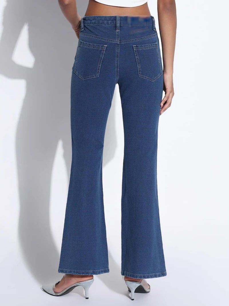 ADBUCKS Bootcut Jeans for Women Bell Bottom Jeans for Women II Wide Leg for Womens (in, Numeric, 34, Blue) - Image 3