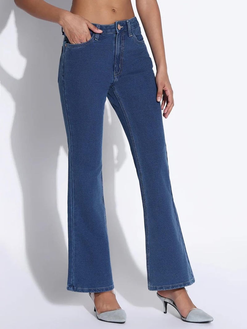 ADBUCKS Bootcut Jeans for Women Bell Bottom Jeans for Women II Wide Leg for Womens (in, Numeric, 34, Blue) - Image 2