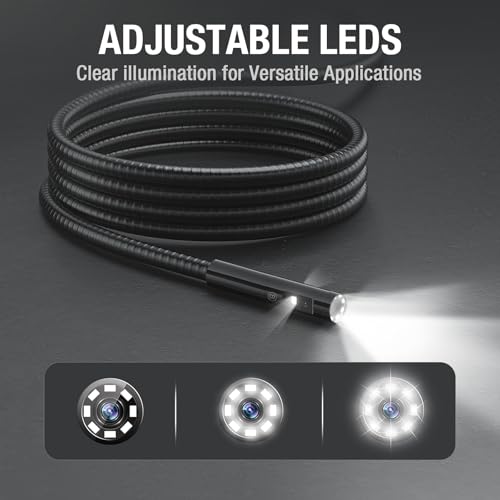 Teslong Endoscope Replacement Cable with Light, Triple Lens Inspection Camera 7.9mm/0.3inch Waterproof Probe Compatible with NTS500, NTS300(3.3FT) - Image 3