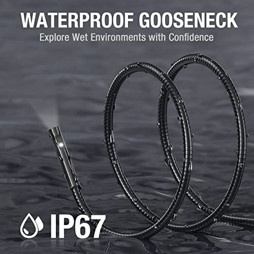 Teslong Endoscope Replacement Cable with Light, Triple Lens Inspection Camera 7.9mm/0.3inch Waterproof Probe Compatible with NTS500, NTS300(3.3FT) - Image 4