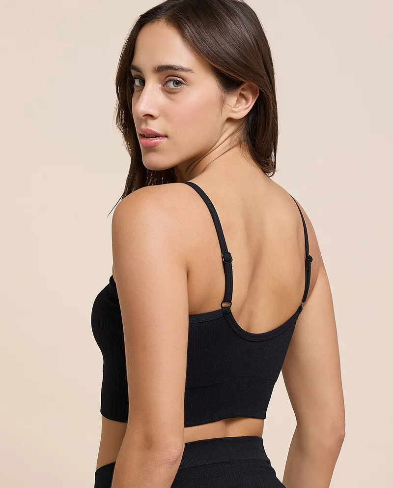 R&b  Ribbed Padded Sports Bra for Women | Best Price UAE