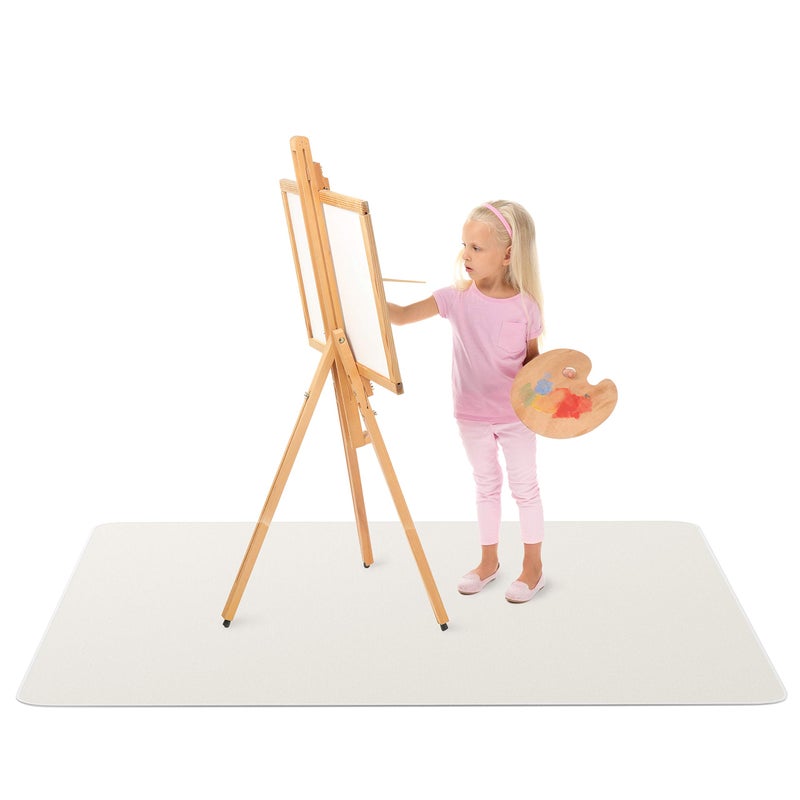 Monster Mat MonsterMat Extra Large Waterproof Splat Mat â€“ 60"x60" Super Jumbo Mess Mat for Floor & Table Protection Washable Mat for Arts, Crafts, Painting, and Playtime (Grey) (Grey) - Image 1