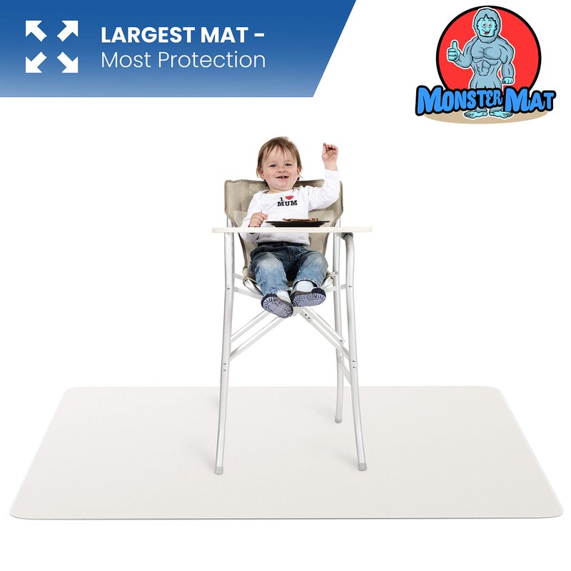 Monster Mat MonsterMat Extra Large Waterproof Splat Mat â€“ 60"x60" Super Jumbo Mess Mat for Floor & Table Protection Washable Mat for Arts, Crafts, Painting, and Playtime (Grey) (Grey) - Image 5