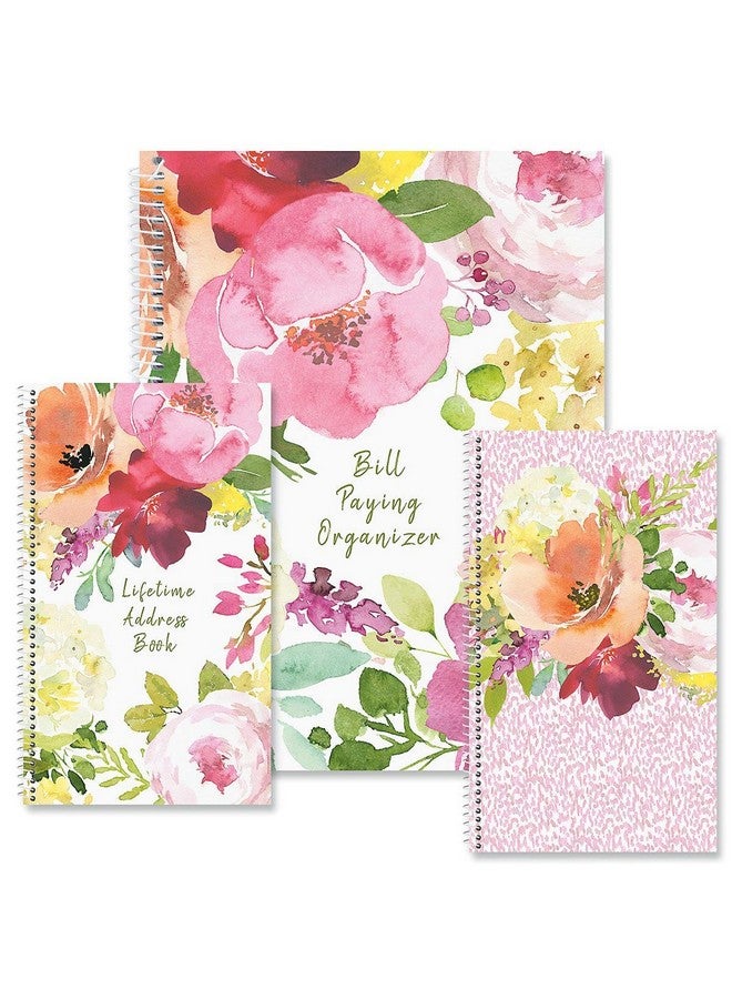 Current When Flowers Speak Bill Paying Organizer Book Personal Account Book, 9" By 12 Inch, Spiralbound, 14 Pockets, 32 Label Stickers, Bill Tracking  - Image 3