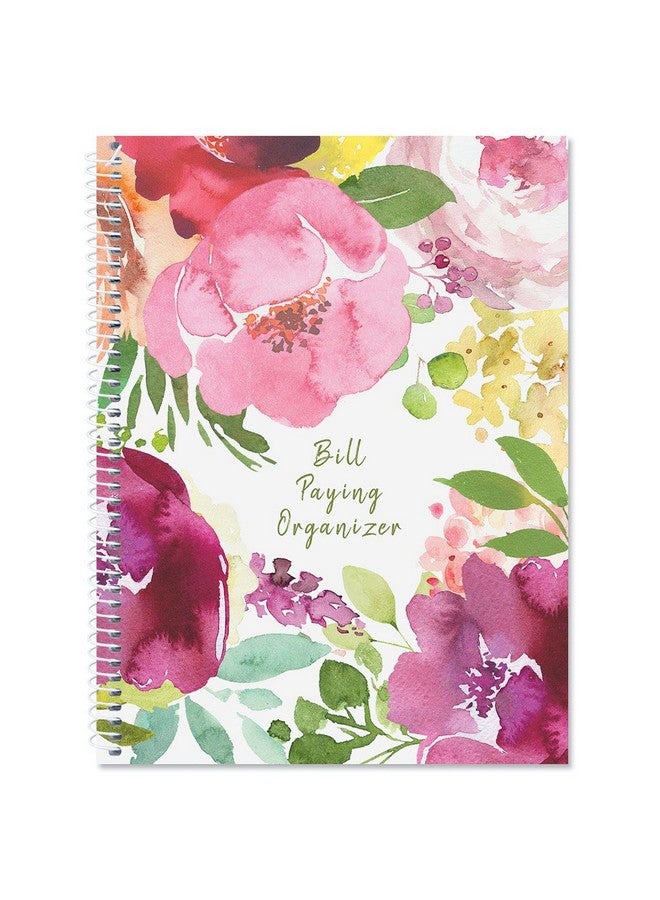 Current When Flowers Speak Bill Paying Organizer Book Personal Account Book, 9" By 12 Inch, Spiralbound, 14 Pockets, 32 Label Stickers, Bill Tracking  - Image 1
