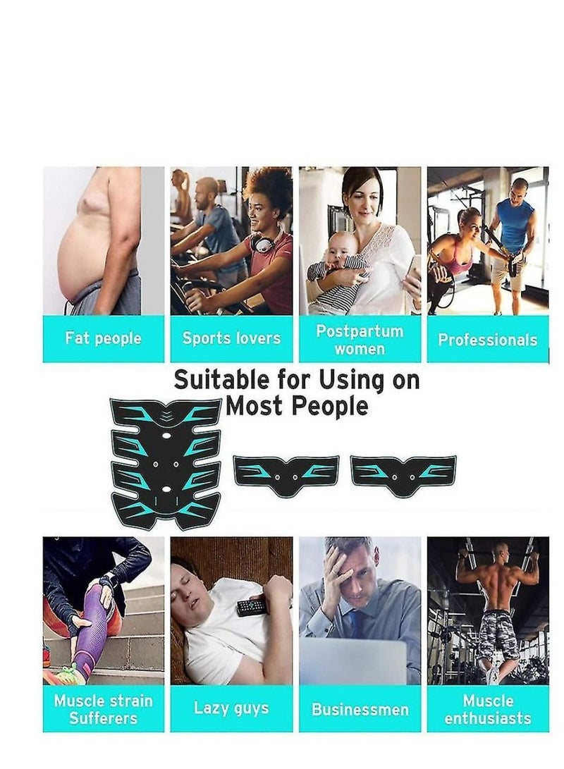 3 قطع من جهاز تحفيز العضلات الكهربائي Ems، جهاز تحفيز العضلات الكهربائي للتمرين مع جهاز تحفيز البطن وجهاز تحفيز الذراع والساق، لياقة بدنية ذكية للرجال - Image 3