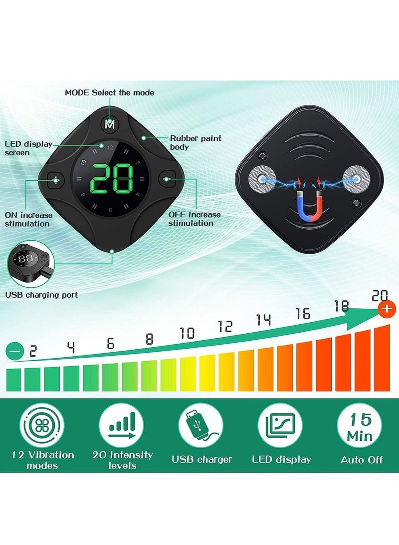 3 قطع من جهاز تحفيز العضلات الكهربائي Ems، جهاز تحفيز العضلات الكهربائي للتمرين مع جهاز تحفيز البطن وجهاز تحفيز الذراع والساق، لياقة بدنية ذكية للرجال - Image 5