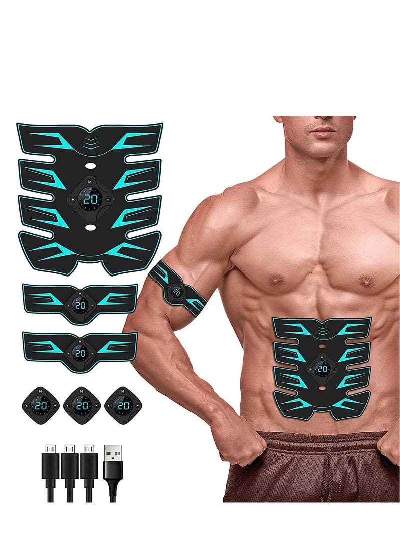 Generic 3 PCS Ems Stimulator, Electric Muscle Stimulator For Workout With Abdominal Stimulator And Arm Leg Stimulator, Smart Fitness For Men  - Image 2