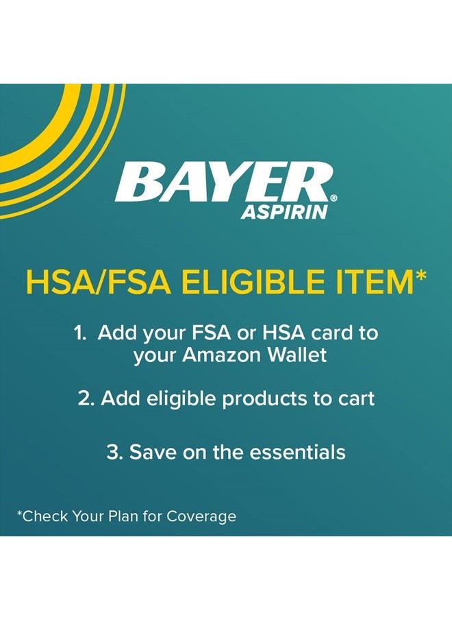 BAYER - أسبرين بجرعة منخفضة 81 مجم، أقراص مغلفة معوية، موصى بها من قبل الأطباء، للوقاية الثانوية من أمراض القلب والأوعية الدموية، 300 قرص مغلف آمن - Image 1