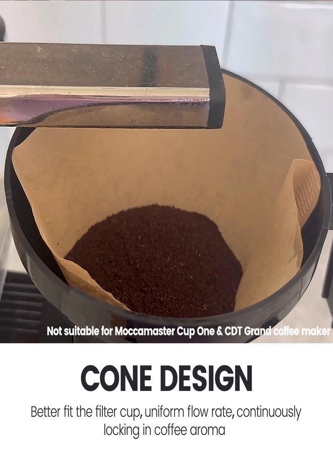 MIMORE Coffee Filters #4-120 PCS Cone Coffee Filters for Moccamaster KBGV Select, KBT, KB, KBGT, KBTS - Coffee Filter 4 Cone Paper Unbleached Compatible with Technivorm Moccamaster 8-10 Cup - Image 2