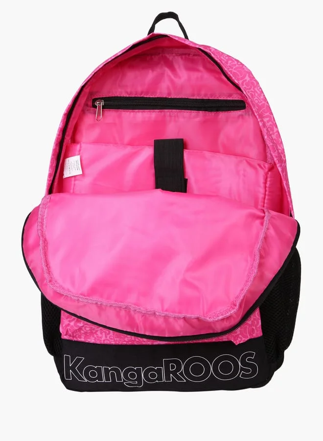 kangaROOS Girls Printed Backpack with Zip Closure