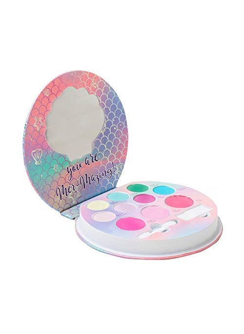 Lip Smacker - Lip Smacker Sparkle & Shine Eyeshadow Makeup Palette, Mermaid Palette Shimmer | Christmas Make Up Collection | Holiday Present | Gift for Girls - Image 1