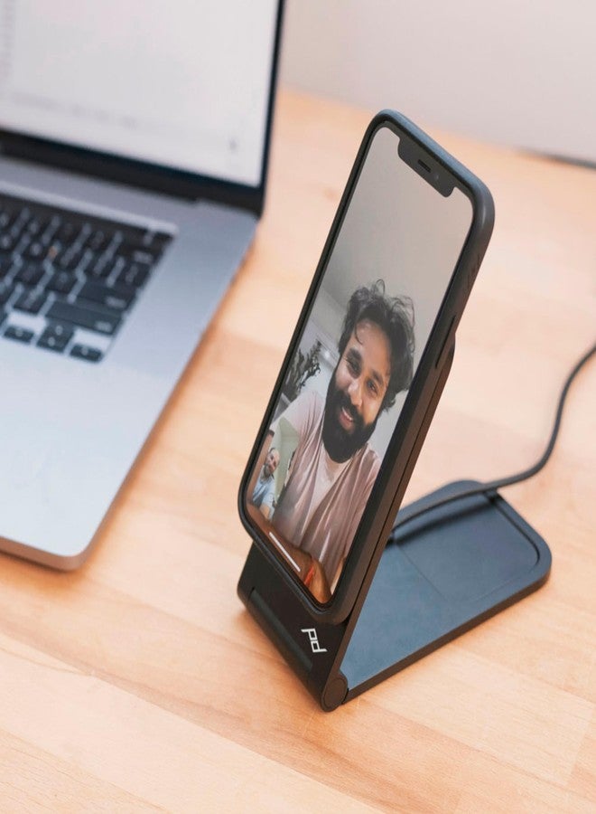 بيك ديزاين حامل شحن لاسلكي من Peak Design، أسود، يدعم الشحن بتقنية Qi2، قاعدة سيليكون مانعة للانزلاق، متوافق مع حافظات هواتف Peak Design، متوافق مع تقنية MagSafe، لهواتف iPhone وSamsung وGoogle Pixel - Image 5