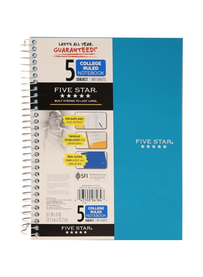 Five Star Notebook 9.5 X 6 in 360 Pages (180 Sheets)