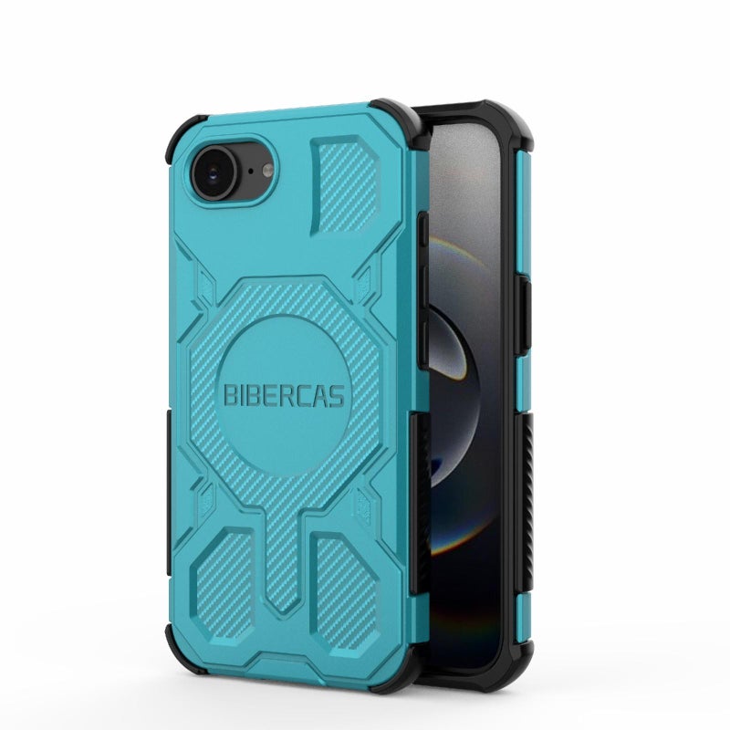 بيبركاس جراب هاتف Magsafe المقاوم للصدمات من سلسلة Real Color لهاتف Iphone 16E (أخضر) - Image 1