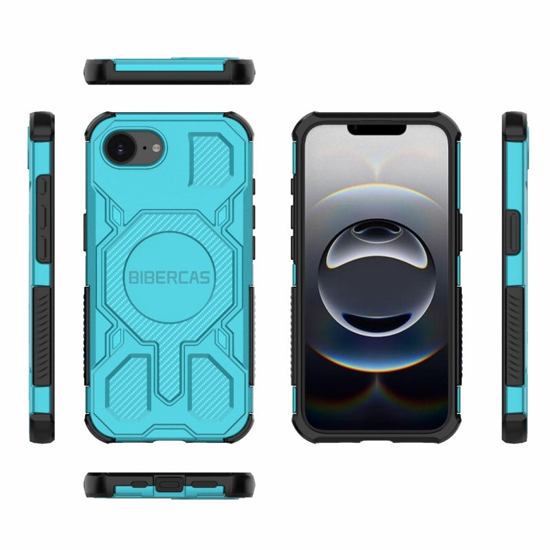 بيبركاس جراب هاتف Magsafe المقاوم للصدمات من سلسلة Real Color لهاتف Iphone 16E (أخضر) - Image 2