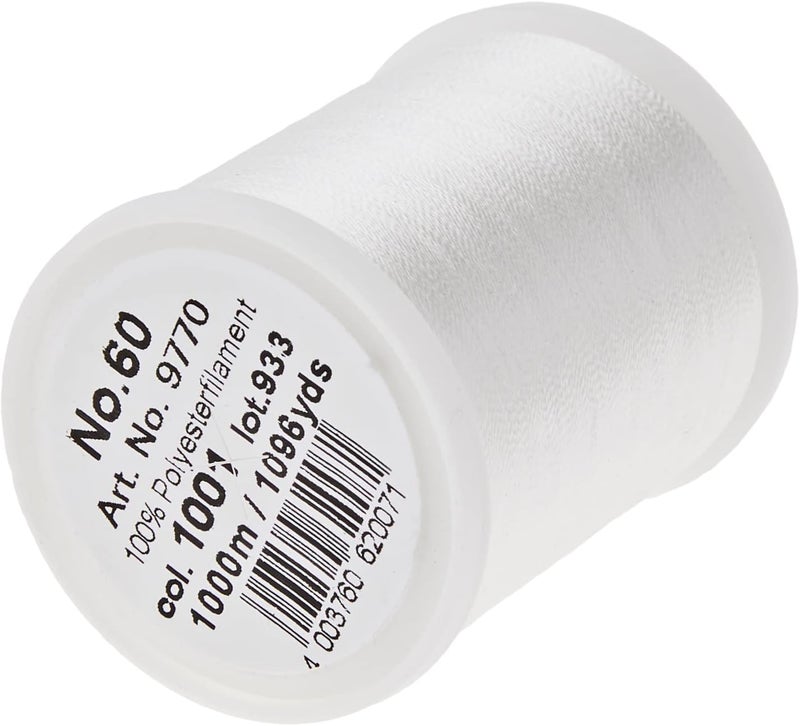 Madeira Sewing Thread, Polyester, White, 1000 Metres Length - Image 2