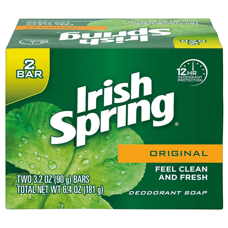 Irish Spring صابون ديتوكس إيريش سبرينغ الأصلي، 3.20 أونصة، 2 قطعة - Image 1