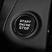 HHZL Push Start Button Cover Start Stop Button Cover for Audi Accessories Car Aluminum Metal Ring Engine Push Stop Buttons for Audi A4 LA5 A6 Q3 Q5 Q7 Key Ignition Switch Knob DecorationsBlack - Image 2