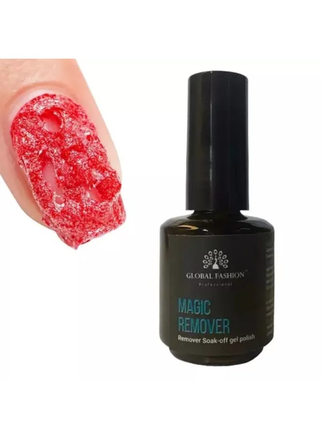 GLOBAL FASHION Magic, a magic gel nail polish remover to remove nail polish quickly and easily without causing damage to your nails. - Image 2
