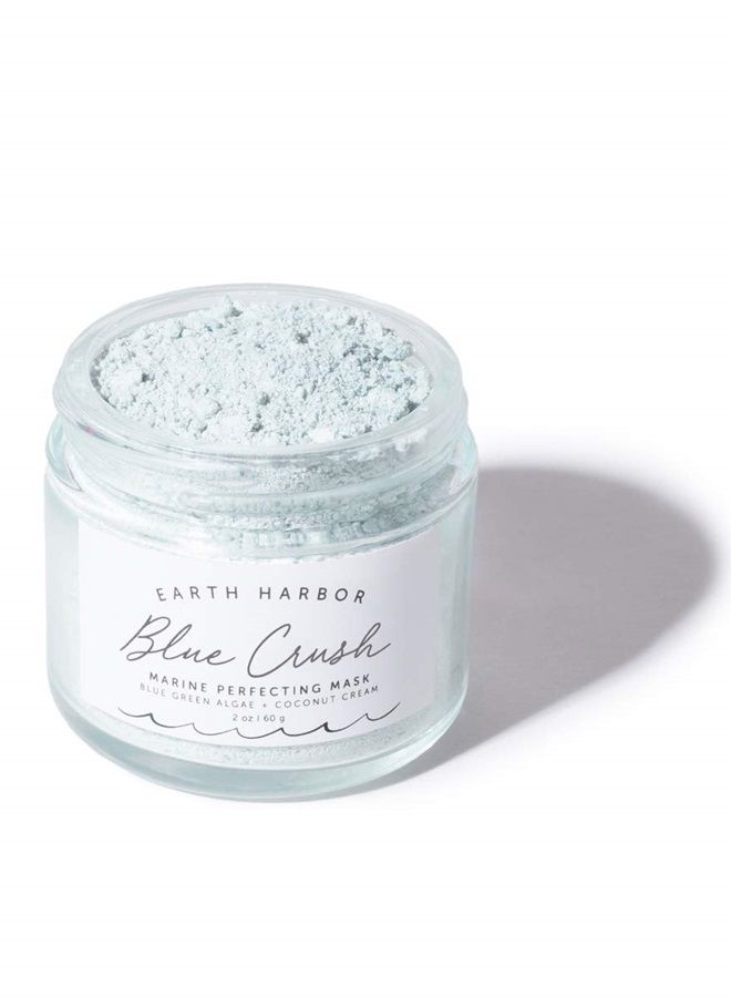 Earth Harbor BLUE CRUSH Marine Perfecting Mask | Natural & Nontoxic | Organic Blue Green Algae, Coconut Cream & Indigo | Exfoliates & Nourishes | 2 oz - Image 2