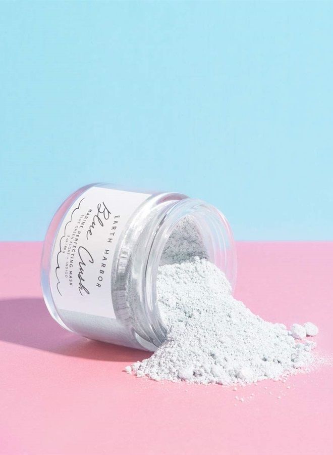 Earth Harbor BLUE CRUSH Marine Perfecting Mask | Natural & Nontoxic | Organic Blue Green Algae, Coconut Cream & Indigo | Exfoliates & Nourishes | 2 oz - Image 3