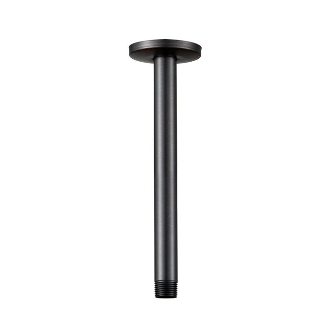 SHOWER ARM WITH FLANGE 10 IN OIL RUBBED BRONZE CEILING MOUNT REPLACEMENT RAIN SHOWER HEAD STRAIGHT ARM CEILINGMOUNTED FOR FIXED SHOWER HEAD HIGH PRESSURE RAIN