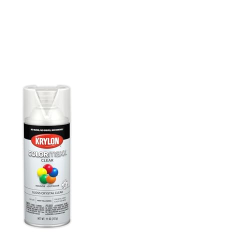 Krylon K05515007 COLORmaxx Acrylic Clear Finish for Indoor/Outdoor Use, Gloss Crystal Clear , 11 Ounce (Pack of 1) - Image 2