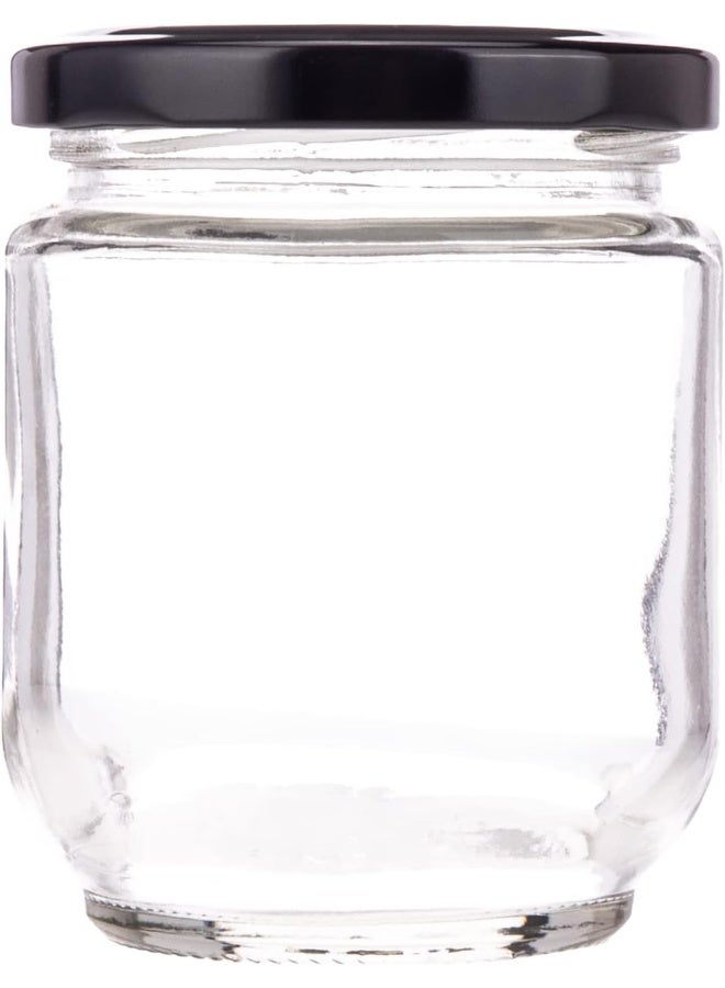 AKDC Glass Bottle W/Blk Lid L(6CM) XW(6CM) XH(8CM) Transparent - Image 2