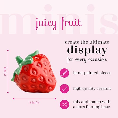 nf nora fleming Nora Fleming Hand-Painted Mini: Juicy Fruit (Strawberry) A142 - Image 2