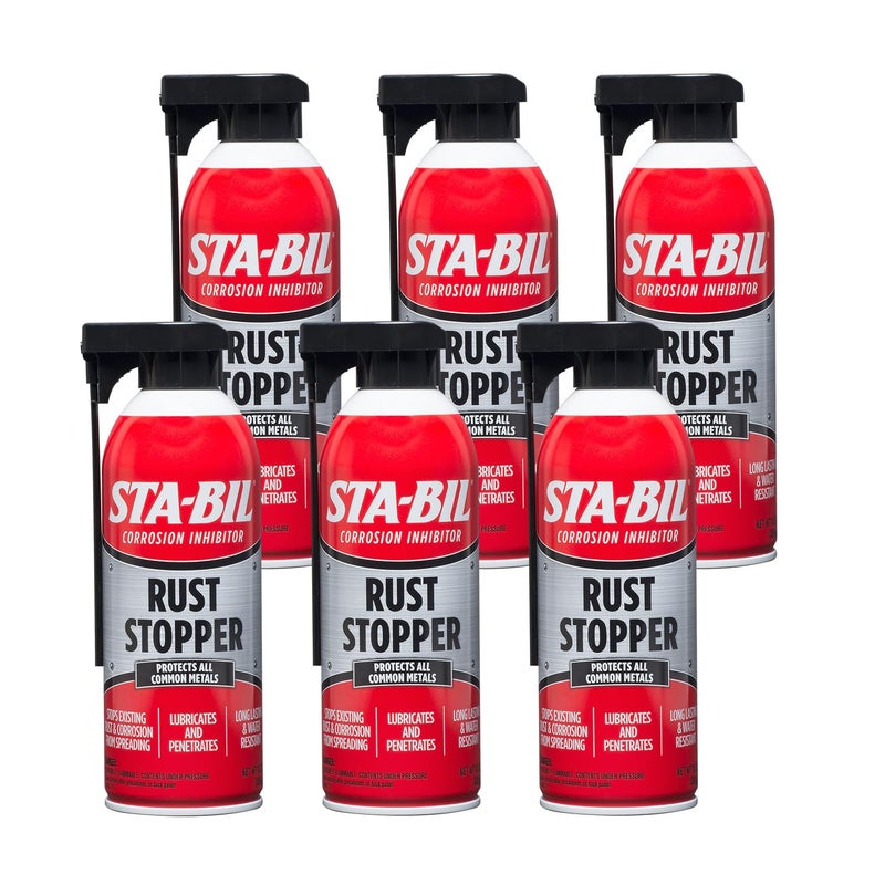 STABIL Rust Stopper  Protects All Common Metals Lubricates And Penetrates Long Lasting and Water Resistant Stops Existing Rust and Corrosion From Spreading 13oz 220036PK