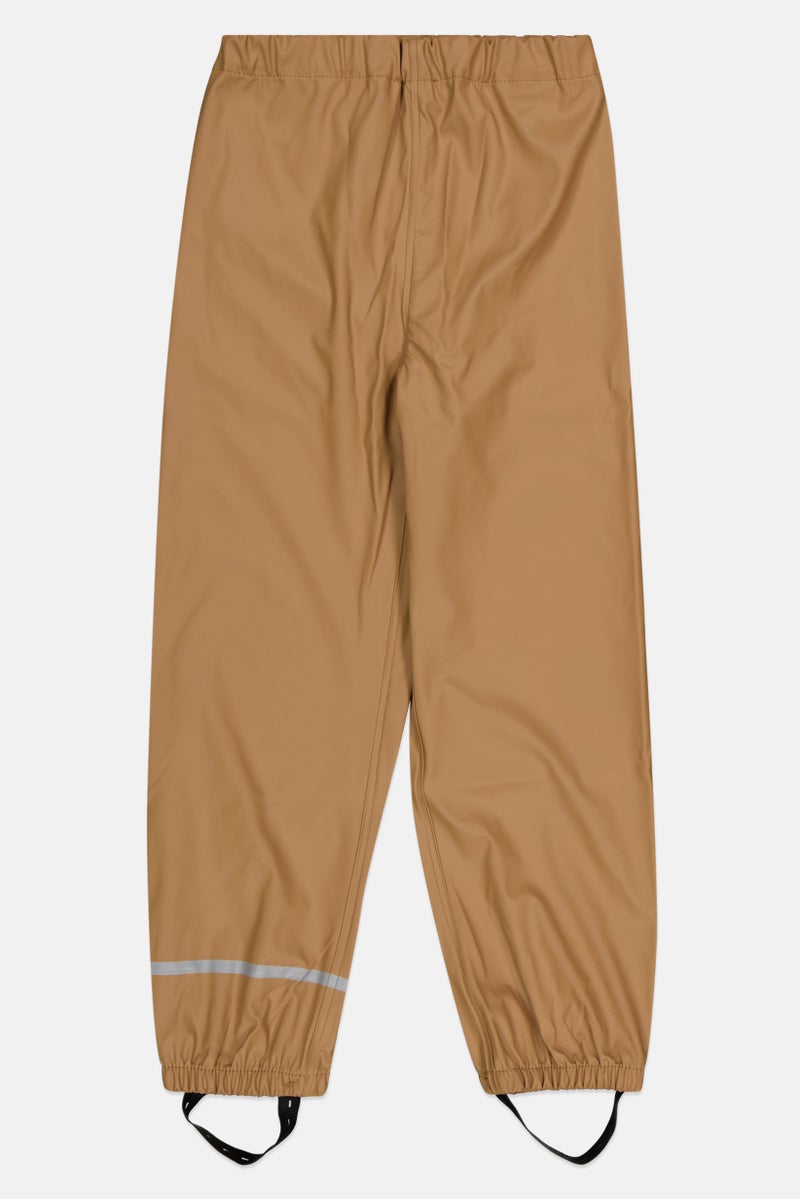 NAME IT Kids Boy 2 Piece Top And Bottom Rain Suit Set, Tan - Image 5