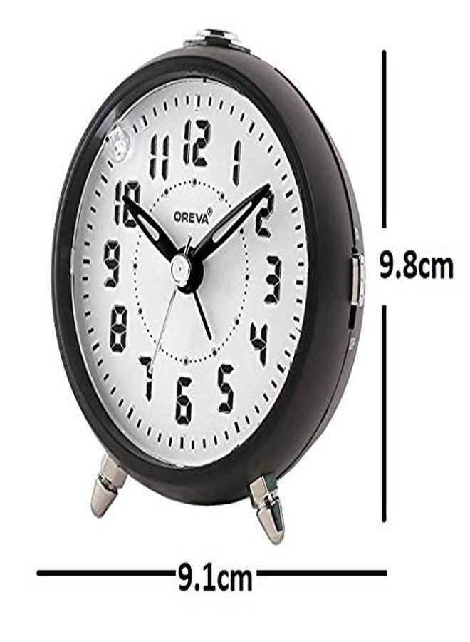 OREVA Plastic Alarm Table Digital Clock with Led and 4 Step Buzzer Sound (Black Body White Led, 9.1 Cm X 5.6 Cm X 9.8 Cm, Aa3527) - Image 3