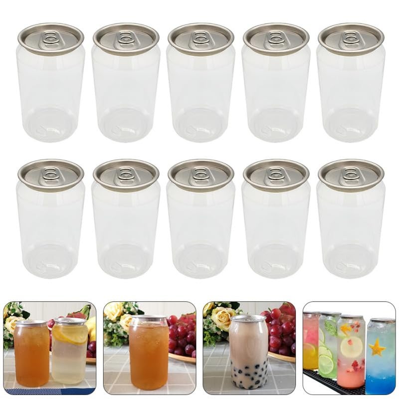 PRETYZOOM 330ml Juice Bottles Food Containers Drink Storage Bottles Beverage Containers for Juicing Smoothies Tea Milk 10 Pack - Image 2