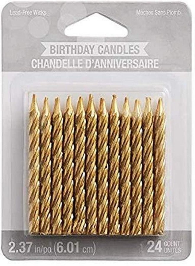 كرييتف كونفيرتينج شموع حلزونية ذهبية من كرييتف كونفرتينج 339951 - 24 قطعة