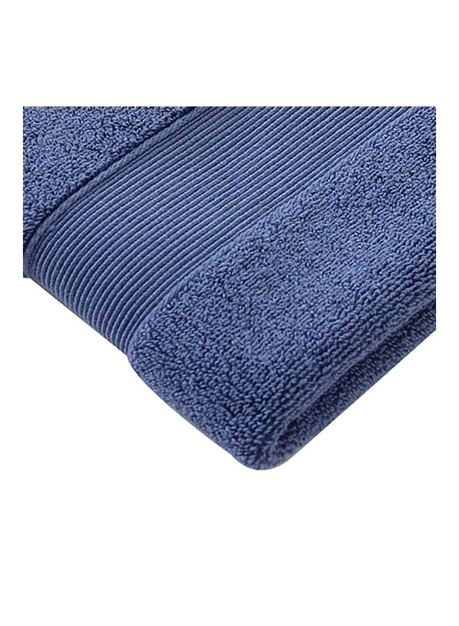 Loquat 4-Piece Cotton Bath Shower Towel Dark Blue 20 X 10 X 10cm - Image 3