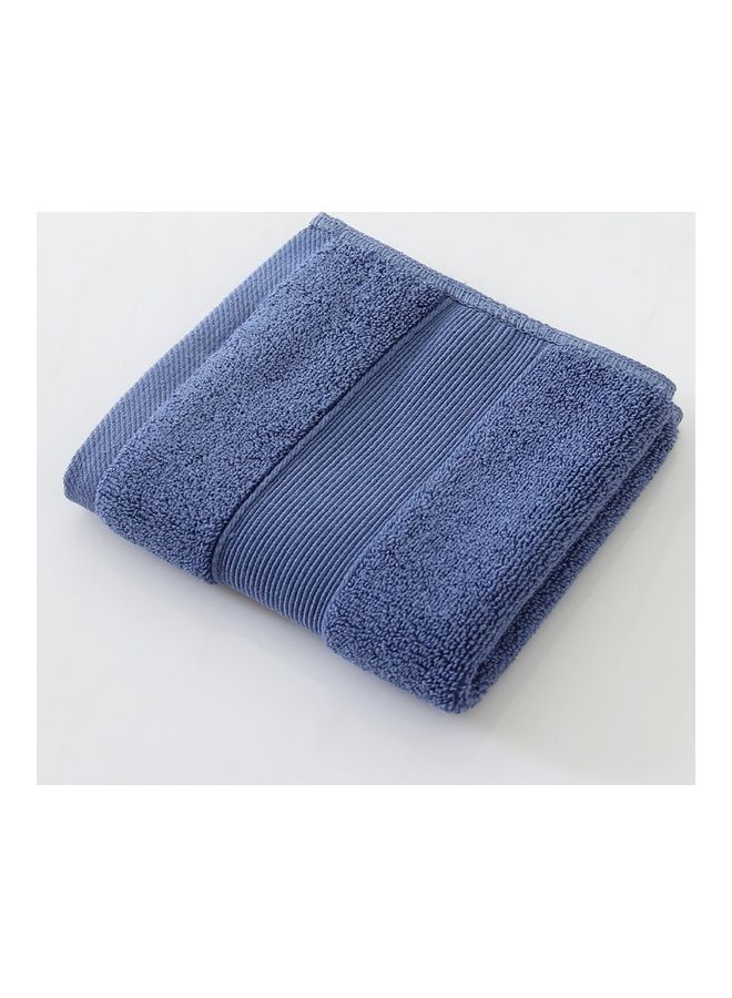 Loquat 4-Piece Cotton Bath Shower Towel Dark Blue 20 X 10 X 10cm - Image 2