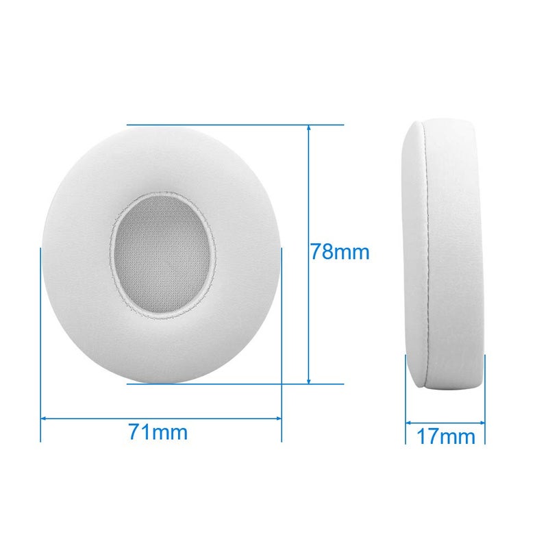 Link Dream Replacement Ear Pads for Beats Solo 2 & 3 - Memory Foam Earpads Cushion Cover for Wireless Headphones (White) - Image 5