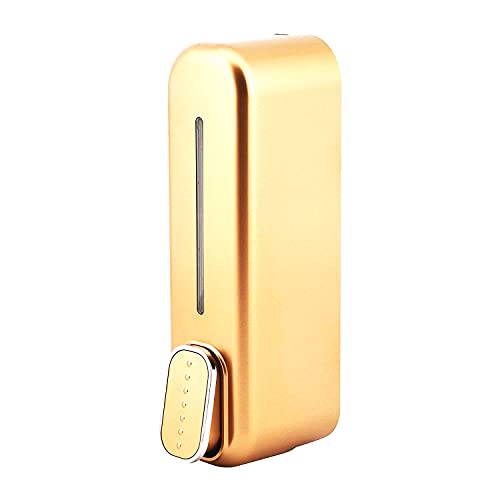 BATH GURU Abs Wall Mounted Shampoo Sanitizer Lotion Hand Dish Wash Gel Liquid Soap Dispenser for Bathroom Kitchen Pack of 2 (350 Ml, Gold) - Image 4