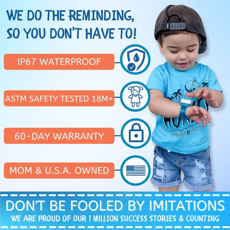 POTTY TIME Potty Watch for Kids Potty Training - Potty Training Watch with 3 Fun Flashing Lights and Music - Water-Resistant Watch - Potty Watch Remind Kids Every 30, 60 or 90 Minutes - Blue - Image 2